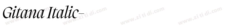Gitana Italic字体转换 Gitana Italic字体转换